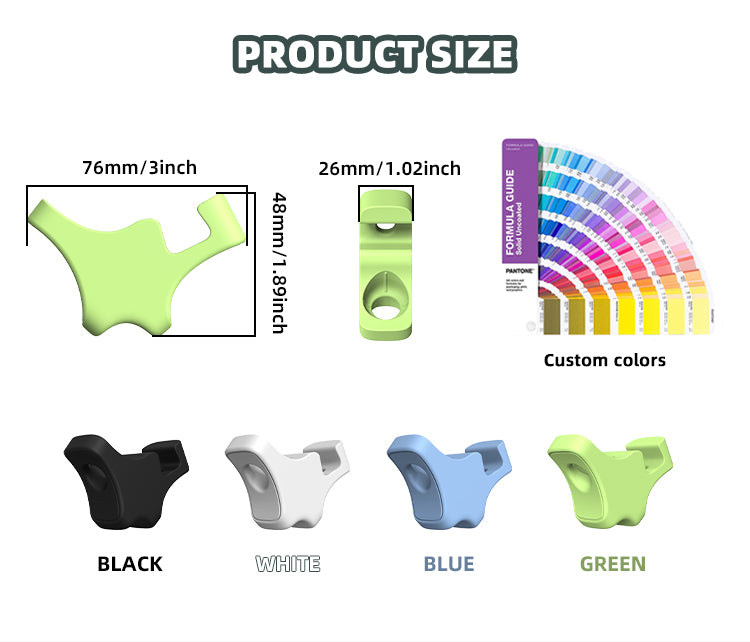 Eye-drop guide dimensions and four color choices