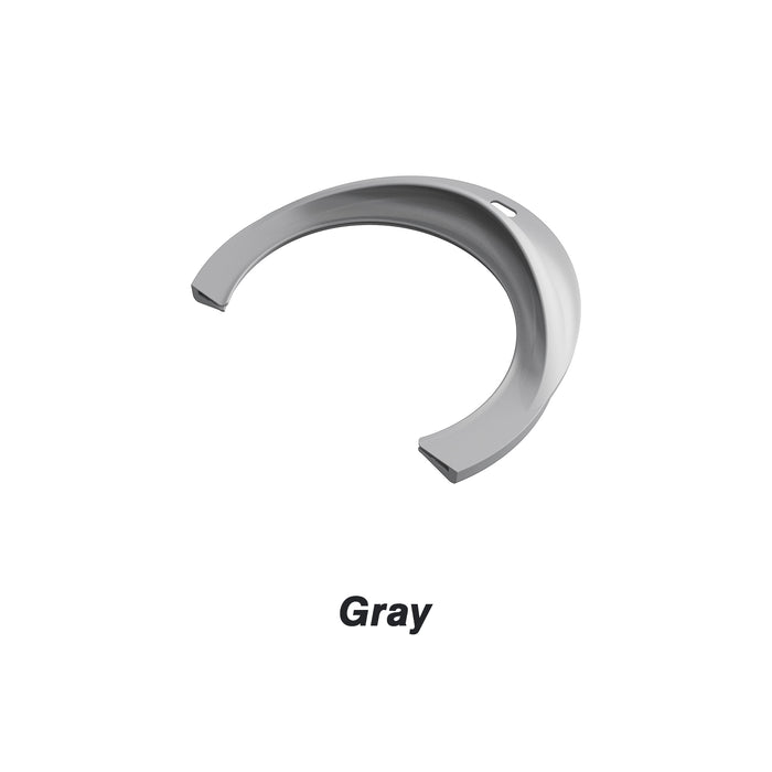 Gray curved silicone plate guard
