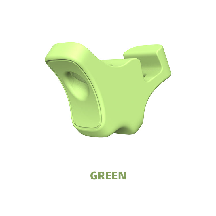 Green silicone eye-drop bottle guide