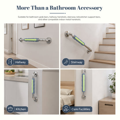 Examples of handrail sleeve placement on existing rails