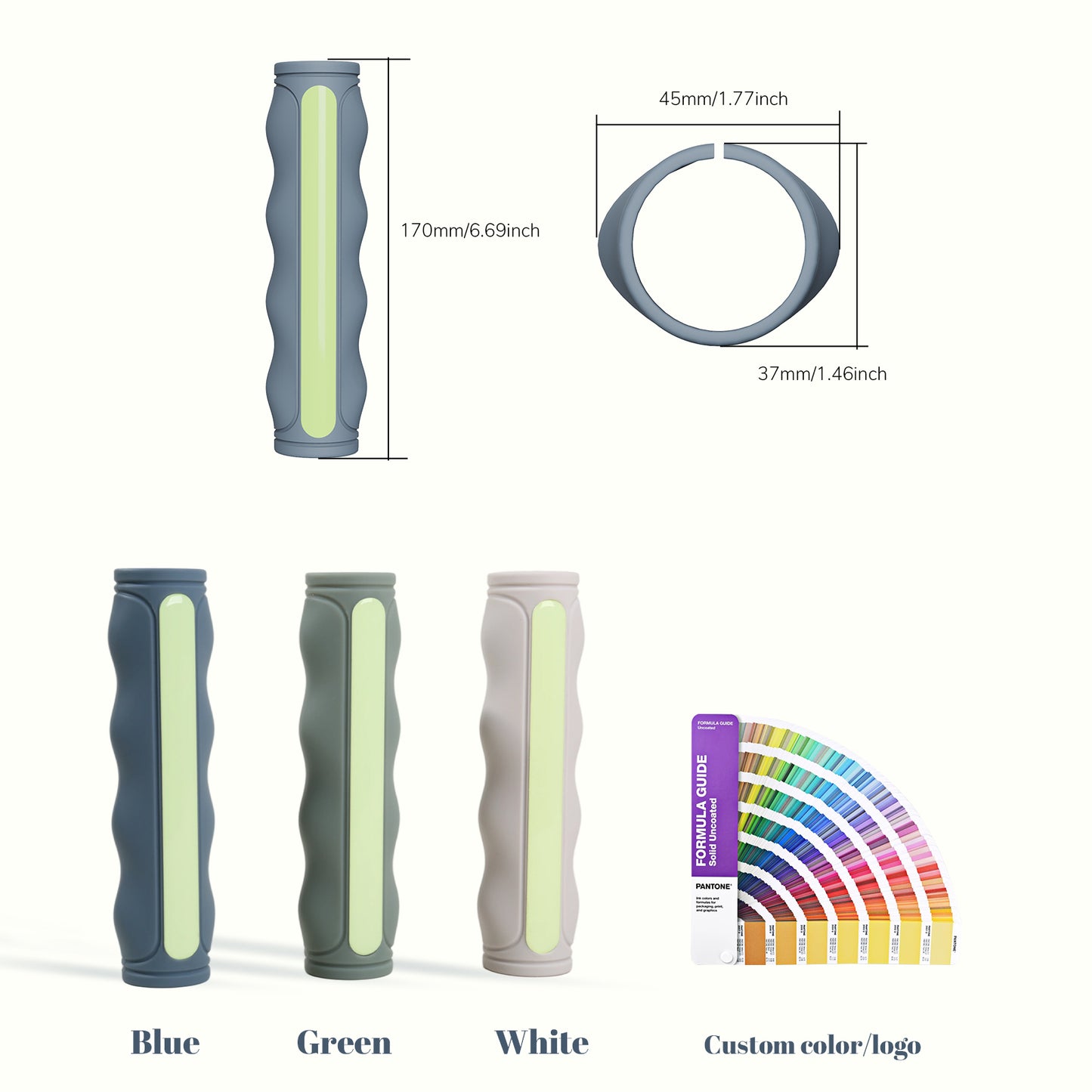 Handrail sleeve dimension diagram and three colors