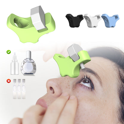 Eye-drop holder positioning and bottle-fit examples