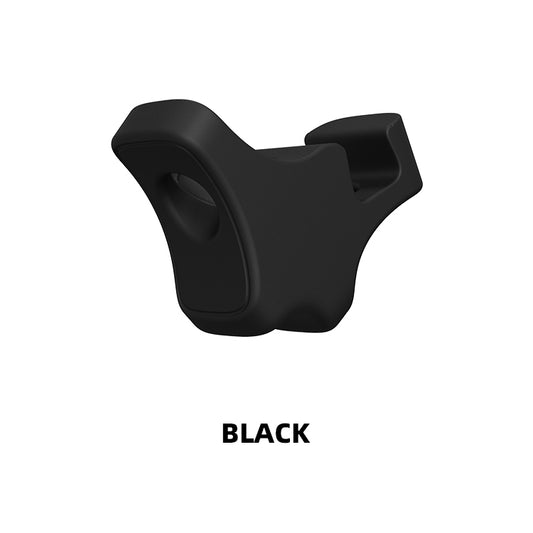 Black silicone eye-drop bottle guide